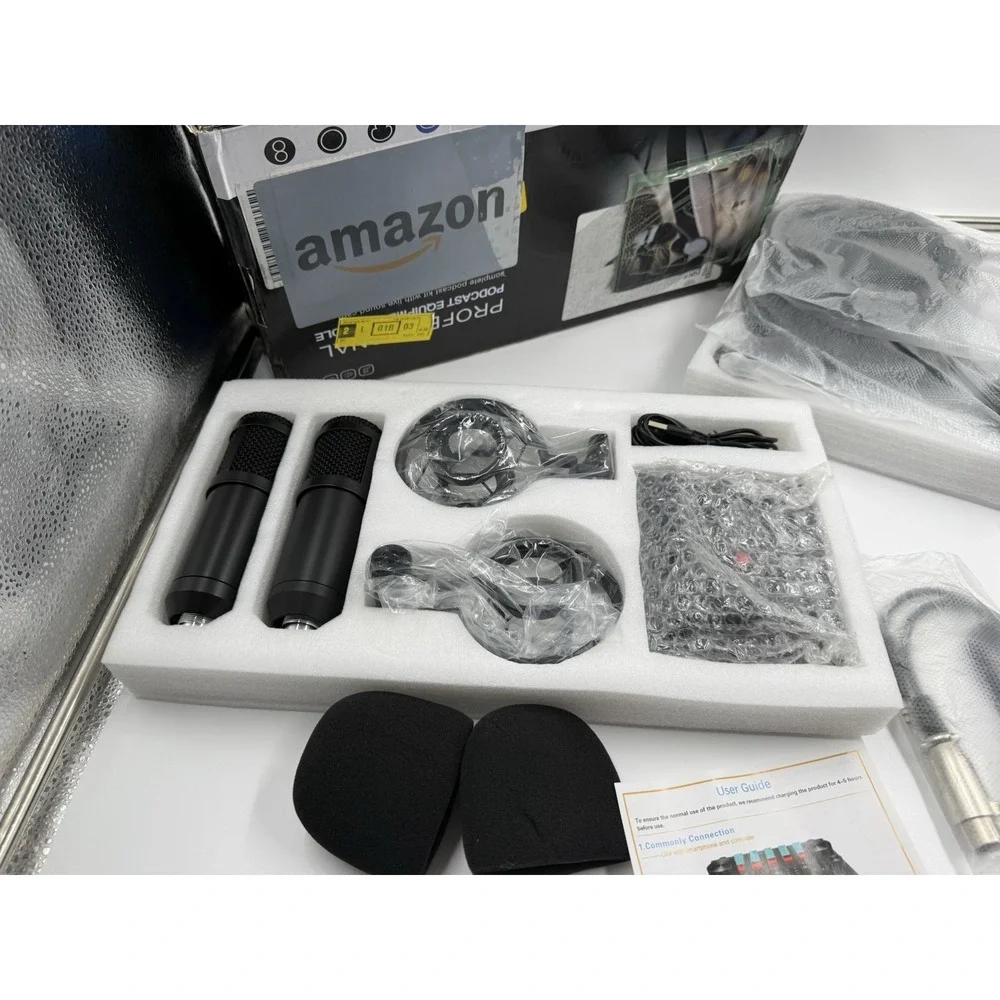 Upgraded Podcast Equipment Bundle For 2 Podcasting Equipment With BM-800 Microph